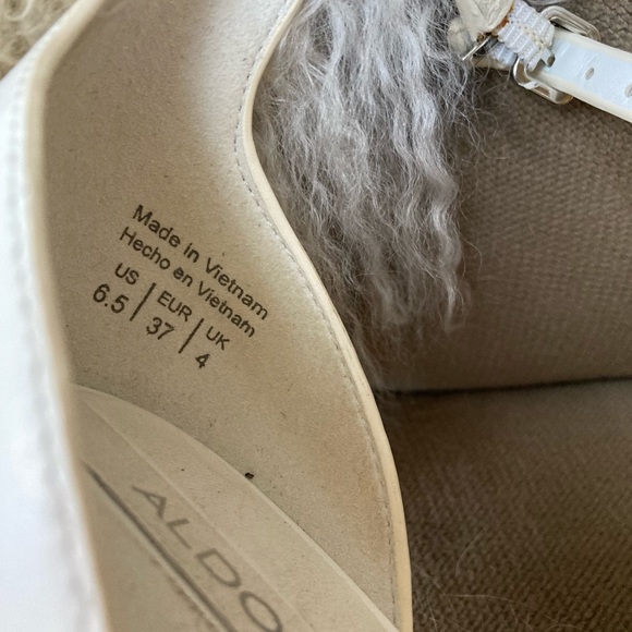 White Aldo Strappy Heels - Picture 4 of 4